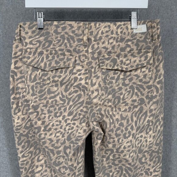 Paige Womens Mayslie Jogger Pant Size 30 Neutral Animal Print Boho Ankle Zip NEW - Picture 7 of 16